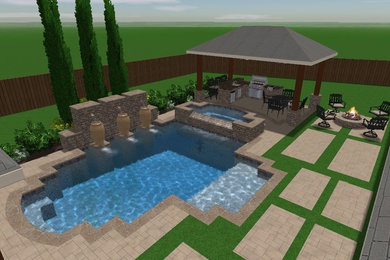 3D Pool Studio rendering, Peak Pools and Spas