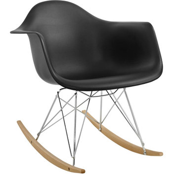 Trasna Pp Plastic Lounge Chair - Black