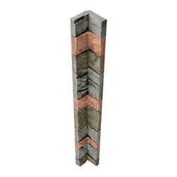 254-STACKED STONE INSIDE CORNER - 48"L X 4 3/4"W X 1 &frac12;"D - Wall Panels