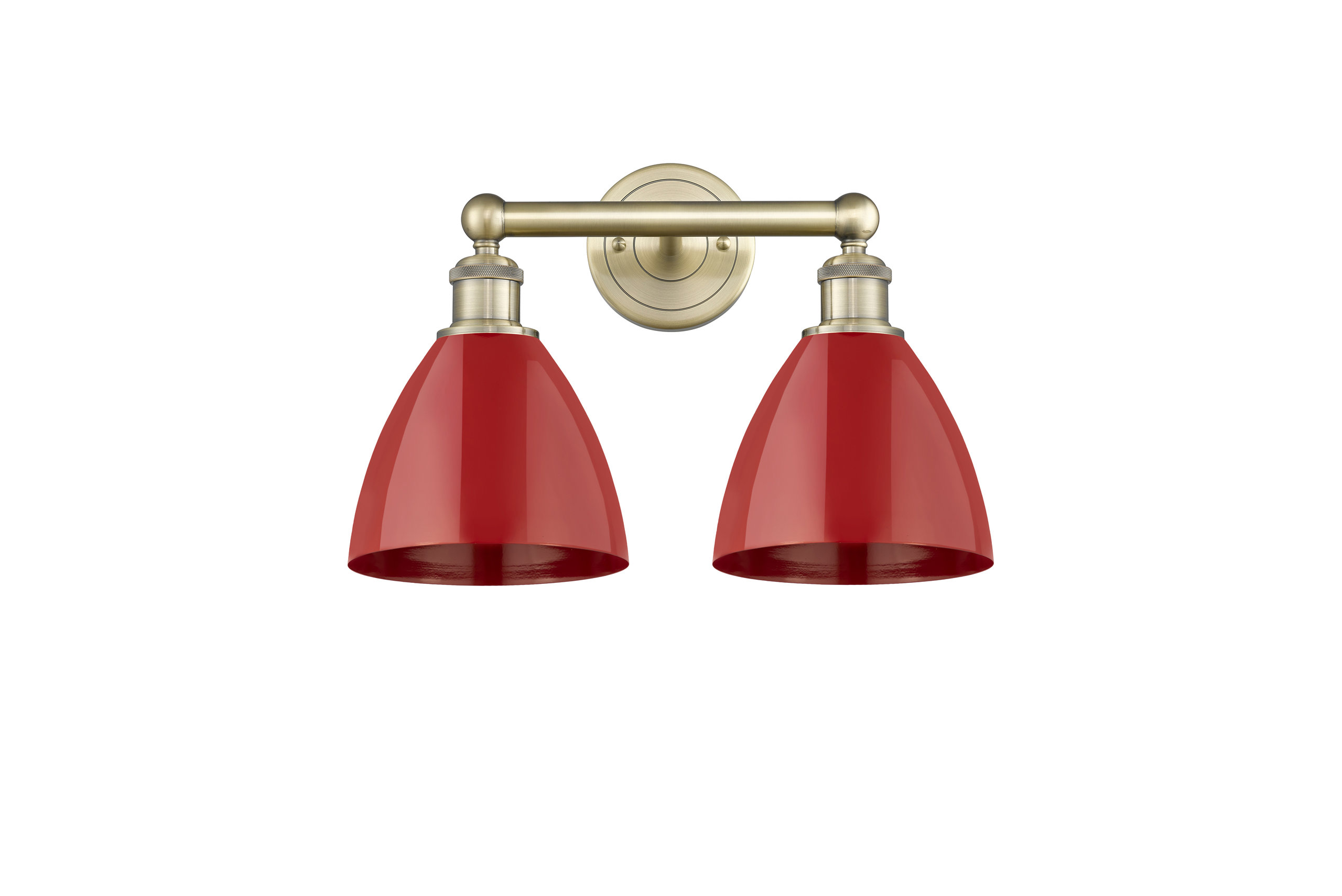 Plymouth Dome 2-Light 17" Bath Vanity Light, Antique Brass Finish