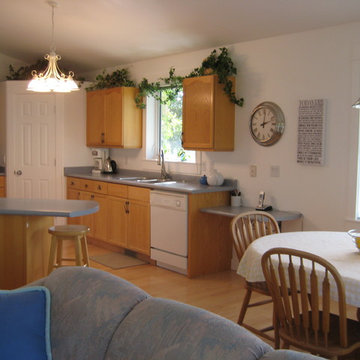 large kitchen with huge pantry and dance floor
