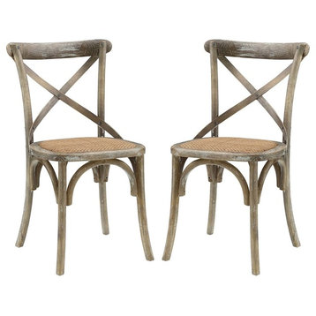 Gear Dining Side Chair Set of 2, Gray