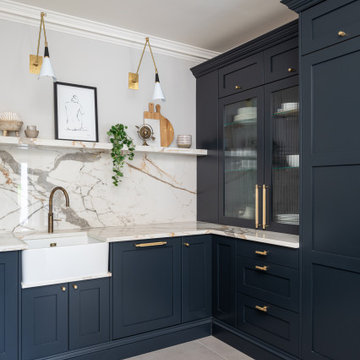 Dark Blue Luxury Shaker Kitchen