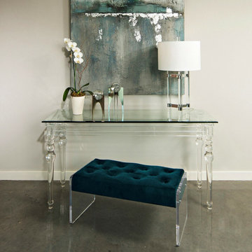 Modern Console Tables with Lucite
