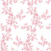 Modern Floral Vine Wallpaper, Pink and Dusty Rose, Bolt