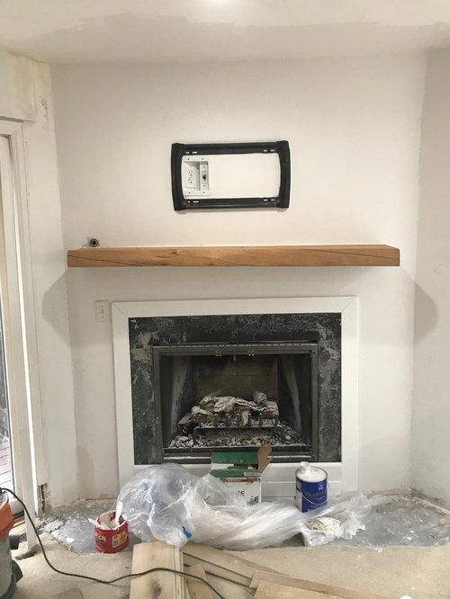 Last minute and unplanned fireplace Reno