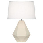 Robert Abbey - Robert Abbey 930 Delta - One Light Table Lamp - Cord Length: 96.00  Base Dimension: 10.25  Cord Color: SilverDelta One Light Table Lamp Bone Glazed/Polished Nickel Oyster Linen Shade *UL Approved: YES *Energy Star Qualified: n/a  *ADA Certified: n/a  *Number of Lights: Lamp: 1-*Wattage:150w Type A bulb(s) *Bulb Included:No *Bulb Type:Type A *Finish Type:Bone Glazed/Polished Nickel