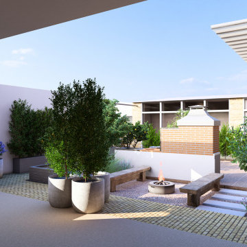 Diseño para remodelación integral de patio/jardín en Toledo