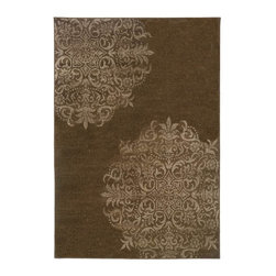 Newcastle Home - Angelina Oriental Brown and Stone Rug - Area Rugs
