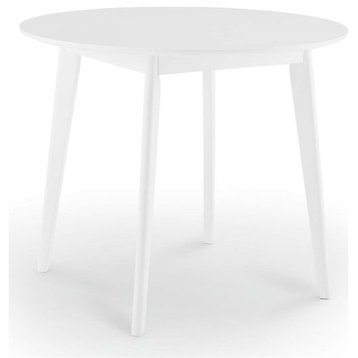 Modway Vision 35" Round Modern Wood Dining Table in White Finish