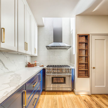 Two Tone Kitchen with Gold Accents