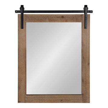 Cates Rustic Wall Mirror, Rustic Brown 22x.75x30