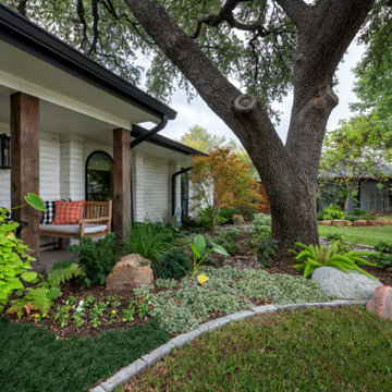 Backyard & Front Yard Remodel with Patina Metal Planters and Faux Turf