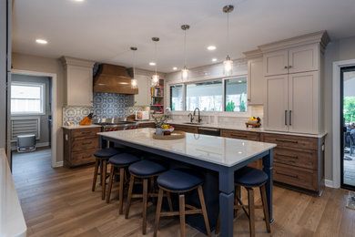 Example of a large transitional kitchen design in Cleveland
