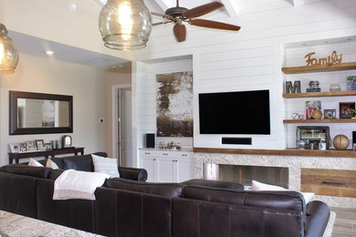 Inspiration for a country family room remodel in Miami