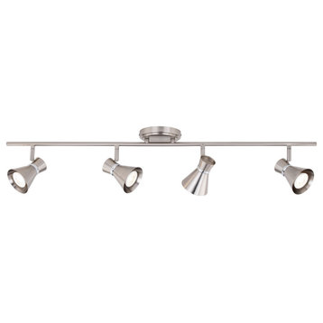 Alto 4-Light LED Directional Ceiling Light Brushed Nickel and Chrome