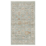 Nourison - Nourison Traditional Home 2'6" x 4'6" Mint Vintage Indoor Area Rug - Create a relaxing retreat in your home with this vintage-inspired rug from the Traditional Home Collection. A fresh, mint green palette enlivens the traditional Persian design, which is artfully faded for an heirloom look. The machine-made construction of polypropylene yarns delivers durability, limited shedding, and low maintenance. Finished with fringe edges that complete the look.