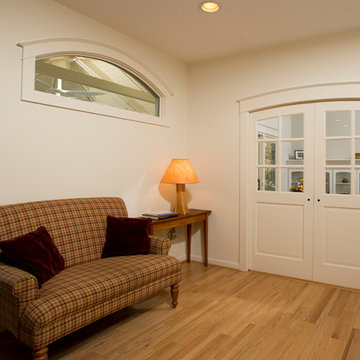 Curved pocket doors and window