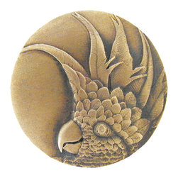 Inviting Home Inc. - Small Cockatoo Knobs, Right, Antique-Style Brass - Cabinet And Drawer Knobs