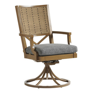 Tommy Bahama Los Altos Valley View Patio Swivel Rocker Dining Chair in ...