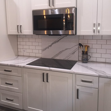Cambria Quartz Brittanicca with Subway Tile.