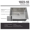 MR Direct 0.75" Radius Stainless Steel Single Bowl Kitchen Sink