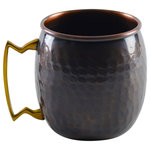 10 Strawberry Street - Copper Mug Mini Antique, Set of 4 - No longer reserved for Moscow Mules, these Copper Mugs adorned with angular handles add a truly cool twist to cocktail presentation.  Recommended Handwash Only.