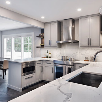 Birkett St. Contemporary Gray Shaker Kitchen