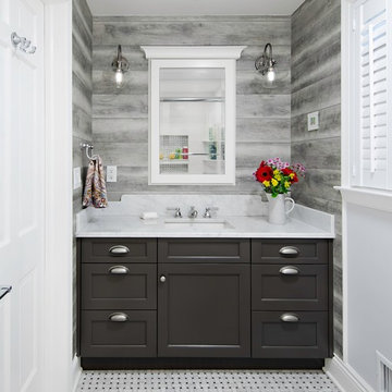 Grey and White Ridgewood Hall Bathroom