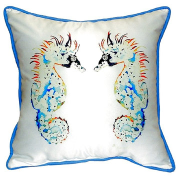 Betsy's Seahorses Extra Large Zippered Pillow 22x22