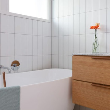 Guest Bathroom featuring the Wilson 36-inch Vanity in Natural