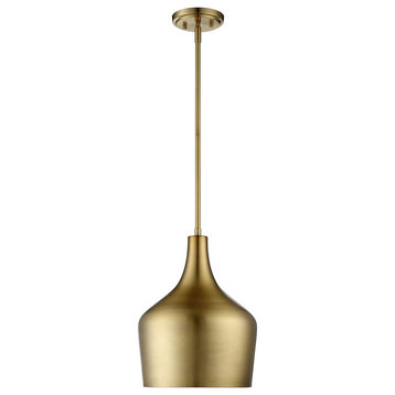 Trade Winds Lisa Metal Pendant Light in Natural Brass
