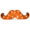 Small Rusted Mustache Steel Marquee Light by Iconics