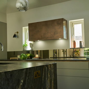 Bespoke Kitchen with Stunning Stone and Parquet Floor