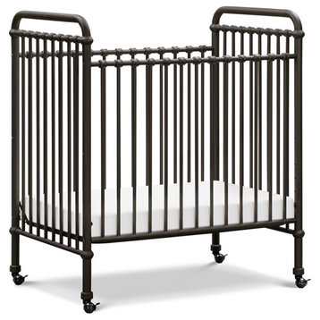 Namesake Abigail Metal 3-in-1 Convertible Mini Crib in Vintage Black