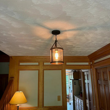 A simple fixture swap that warms up a hallway