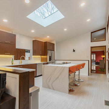Modern Kitchen Design with slab door cabinetry