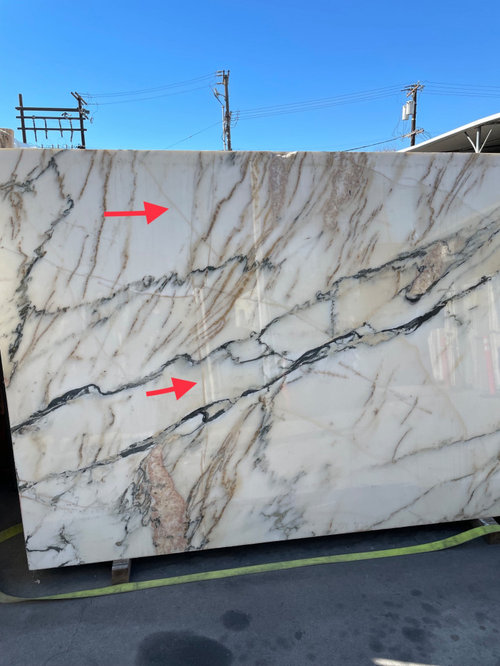 Cracks vs fissures in marble