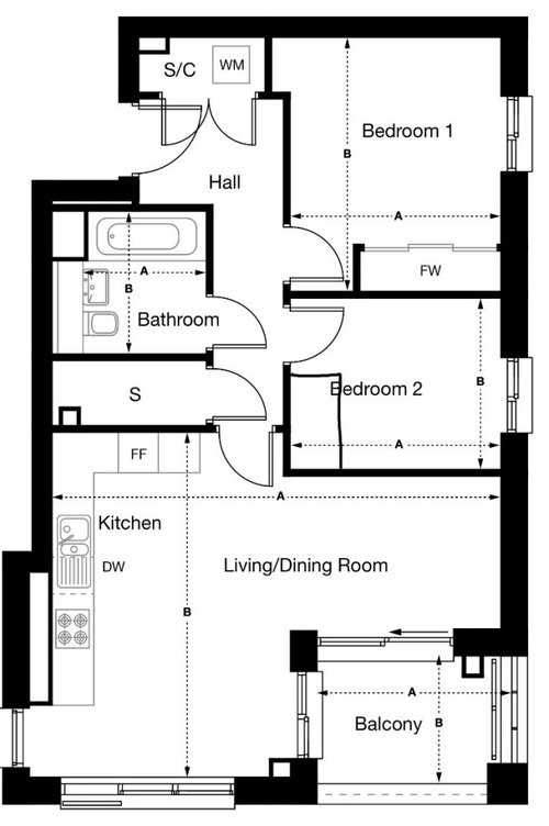 Narrow living room Houzz UK