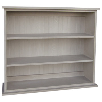 3 Shelf Bookcase, Solid Wood Bookshelf, Old Putty