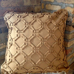 Wool Geometric Cut Pillow - Decorative Pillows