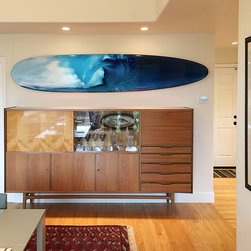 Fine Art Surf Boards: Teahupoo Blur Longboard - Sculptures