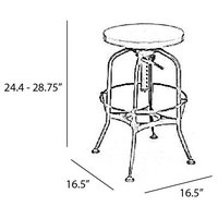 Toledo Bar Stool, Gray