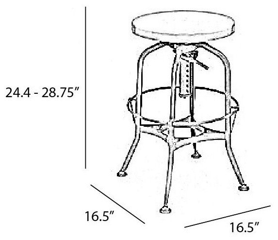 Toledo Bar Stool, Gray