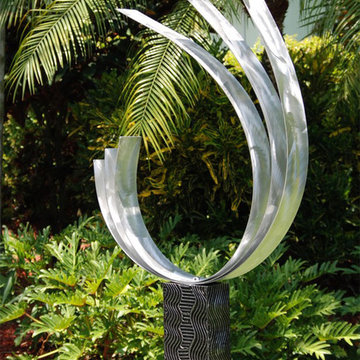 Modern Abstract Garden Sculpture - Triple C by Jon Allen
