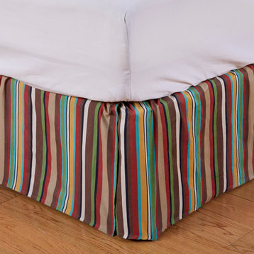 Tammy Multicolor Stripe Bed Skirt, King, 1PC