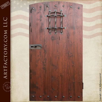 Iron Bar and Wood Entry Gate