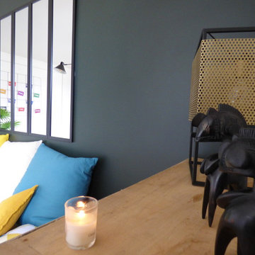 Rénovation : un beau mix and match coloré de 55m2