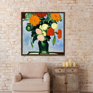 Custom Floral Framed Canvas Wall Decor