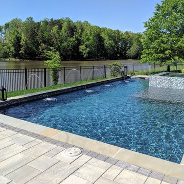 Beautiful Glass Tile Clean lines Pool